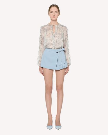 REDValentino Stretch Frisottine shorts with dotted line embroidery