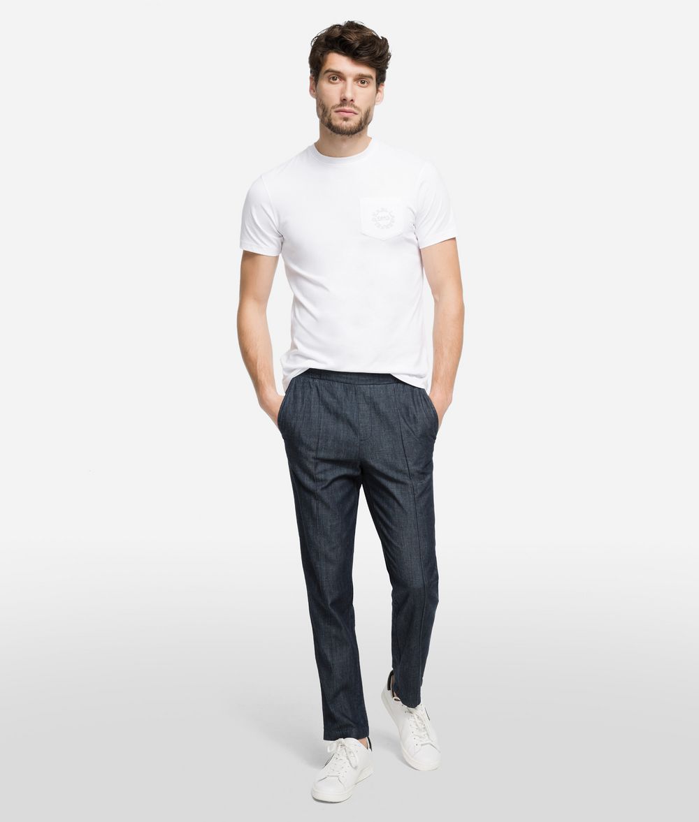 KARL LAGERFELD Chambray Chinos Pants Man f