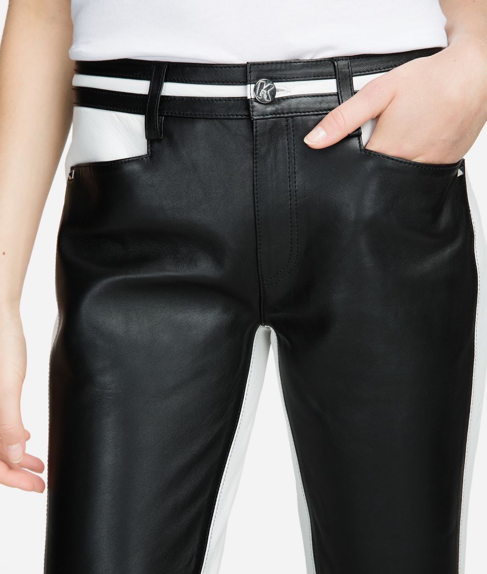 KARL LAGERFELD Cropped Leather Pants Pants Woman d
