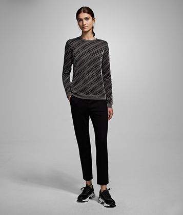 KARL LAGERFELD PUNTO TROUSERS WITH LOGO TAPE