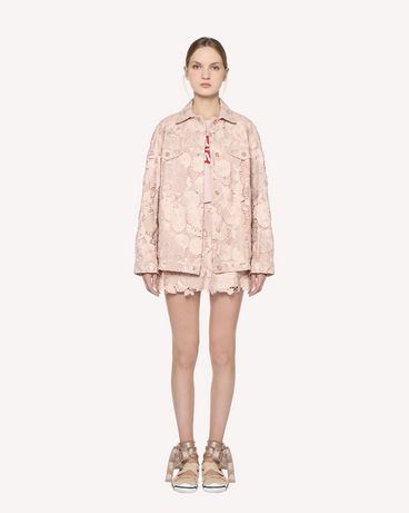 REDValentino Floral macramé shorts