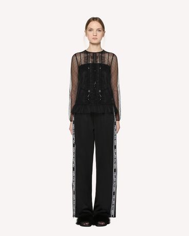 REDValentino "Follow Me Now" jersey trousers with ribbon detail