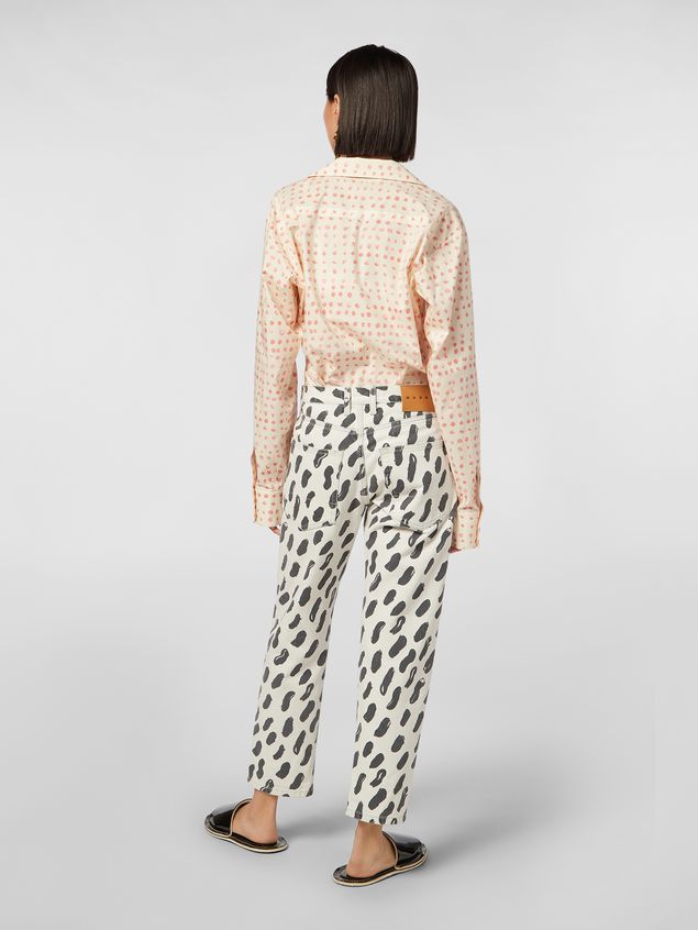 Pants Marni 5-pocket denim pants with Gea print Woman