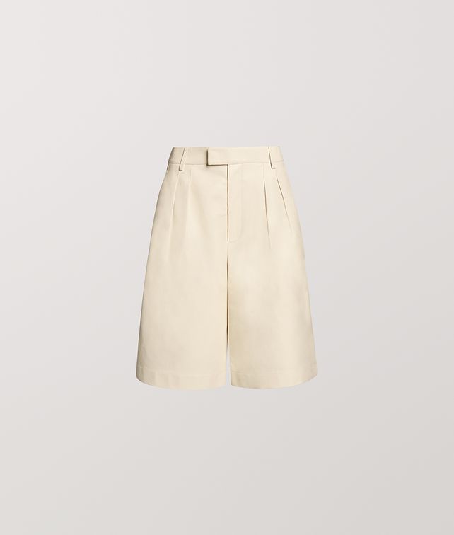 BOTTEGA VENETA SHORT IN CALF LEATHER Trousers and Shorts Woman fp