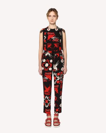 REDValentino Decorated Terrace printed silk pants