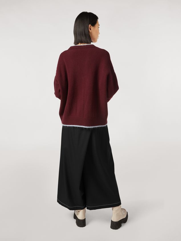 Pants Marni Criss-cross tropical wool black pants Woman