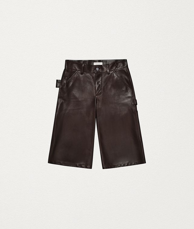 BOTTEGA VENETA SHORTS IN LAMB SATINÉ Trousers and Shorts Woman fp