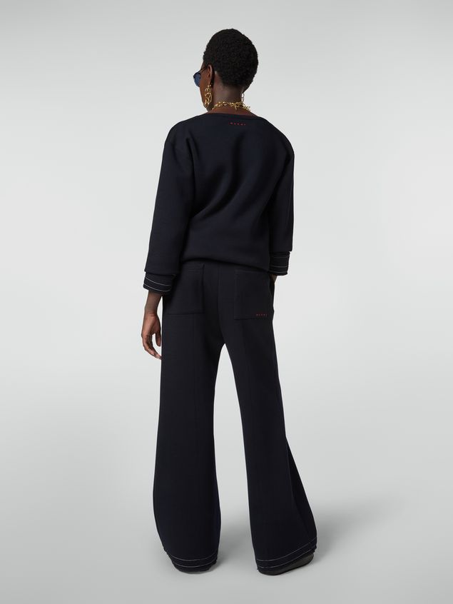 Pants Marni Drawstring trousers in double wool jersey Woman
