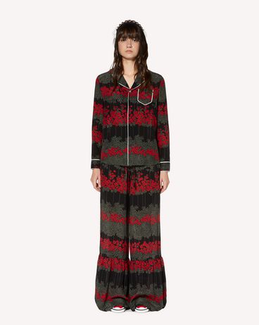 REDValentino Dreaming Peony printed silk pants