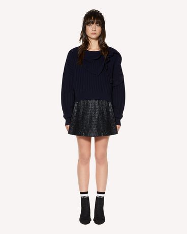 REDValentino Pleated lurex jacquard shorts