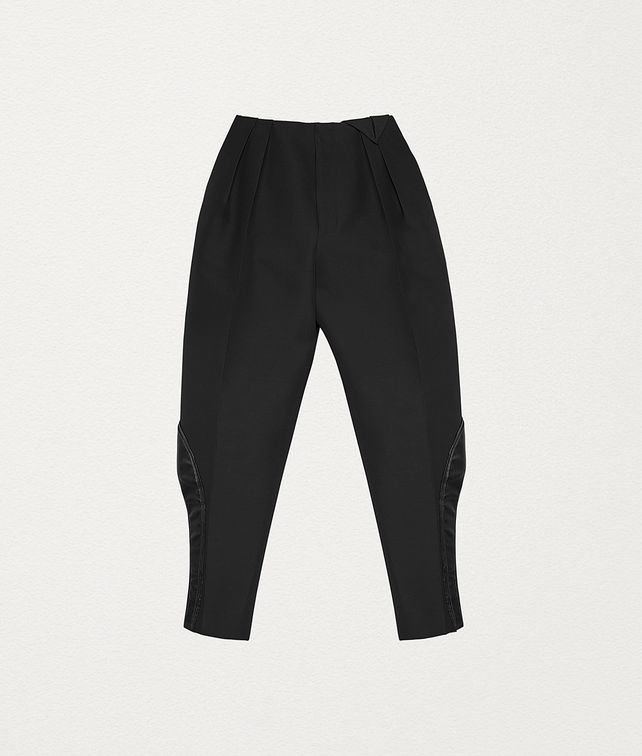 BOTTEGA VENETA PANTALONE IN INTRECCIATO LANA Pantaloni e short Donna fp