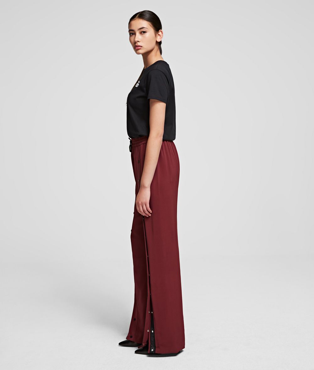 KARL LAGERFELD Wide Leg Snap Pants Pants Woman d