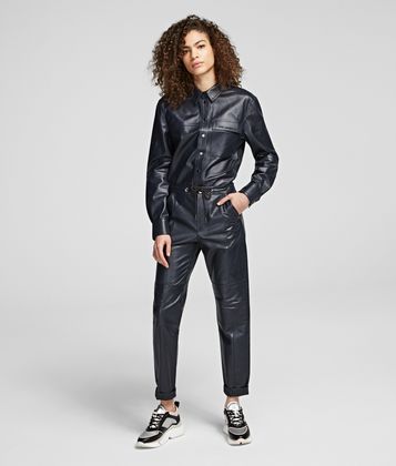 KARL LAGERFELD LEATHER CARGO TROUSERS