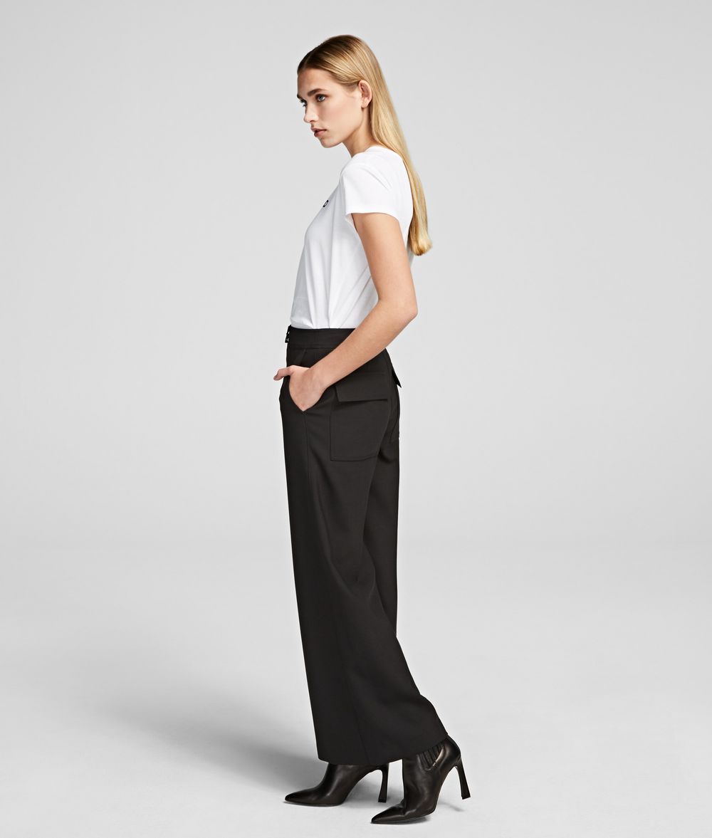 KARL LAGERFELD Piqué Culottes Pants Woman d