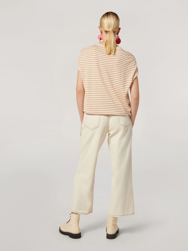 Trouser Marni 5-pocket trousers in raw cotton drill Woman