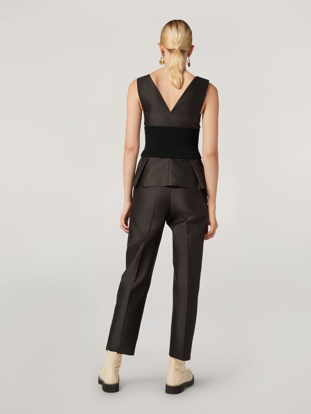 Hose Marni Hose aus technischer Mikadoseide mit anliegendem Bein Damen