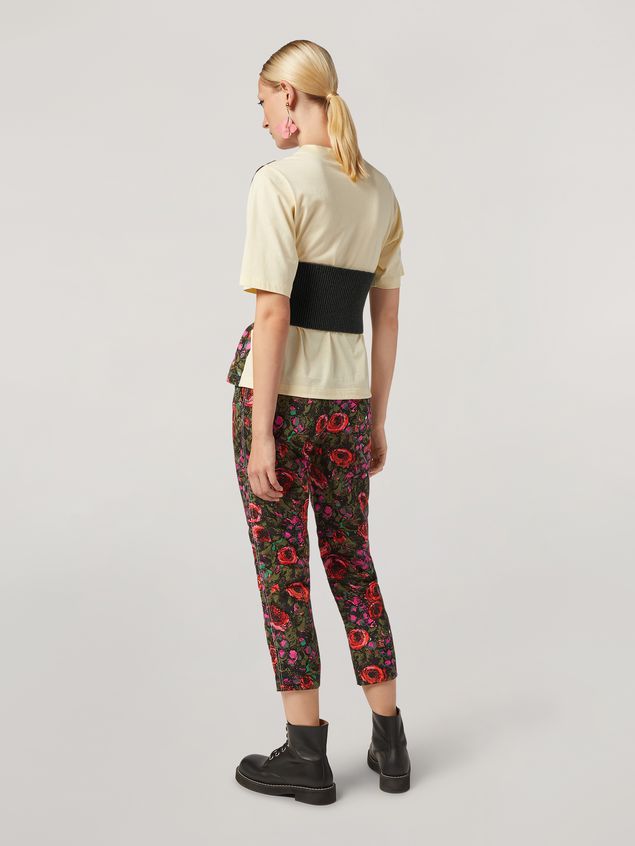 Trouser Marni Pencil trousers in faille Amarcord print Woman