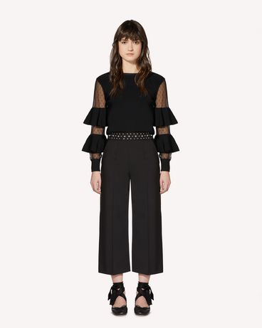 REDValentino Boules detail stretch wool reps pants