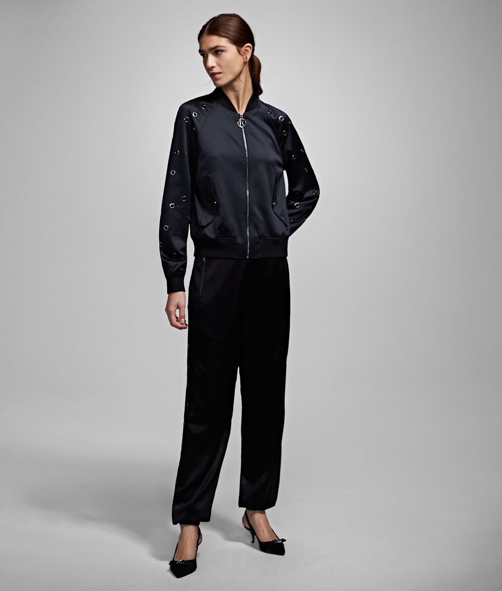 KARL LAGERFELD Joggers with Eyelets Pants Woman f