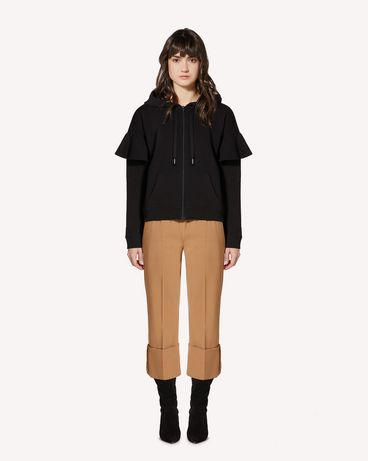 REDValentino Tuxedo detail viscose wool gabardine trousers