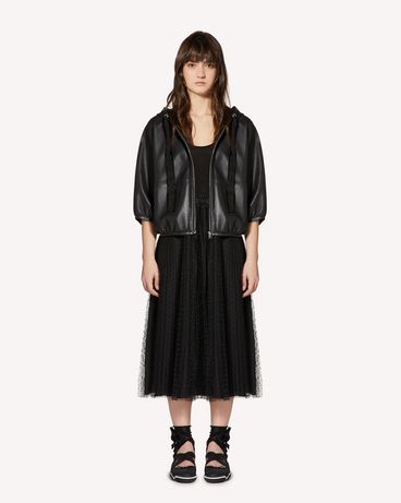 REDValentino 细点网眼薄纱褶裥半裙