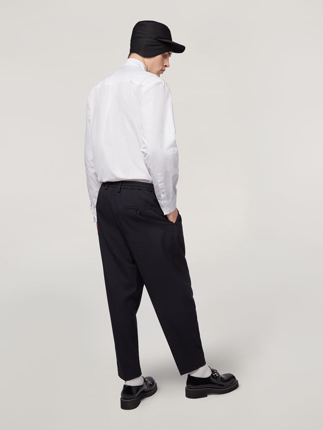 Pants Marni Pleated pants in tropical wool Man