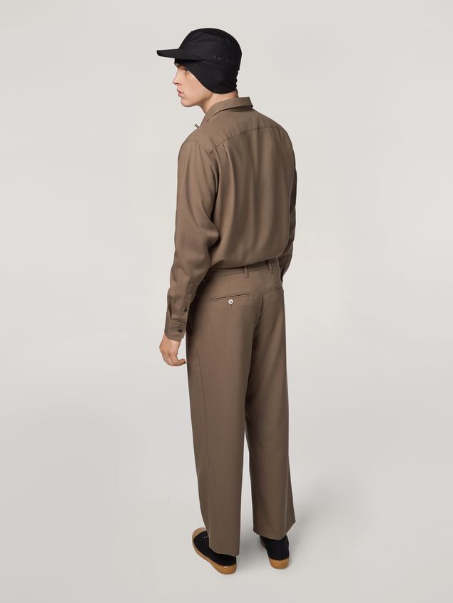Trouser Marni Trousers in tropical wool brown Man