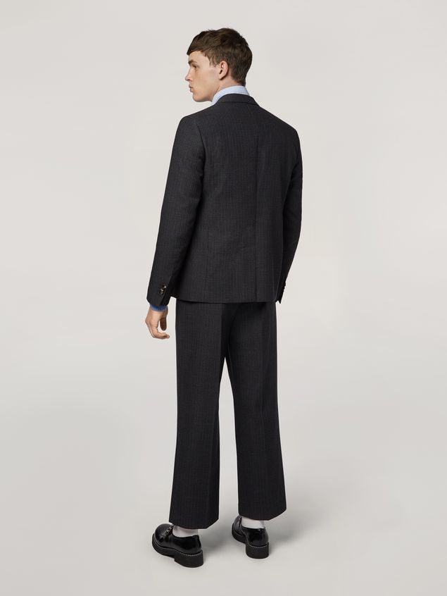 Hose Marni Blau-grau melierte Hose aus leichtem Wollfresko Herren