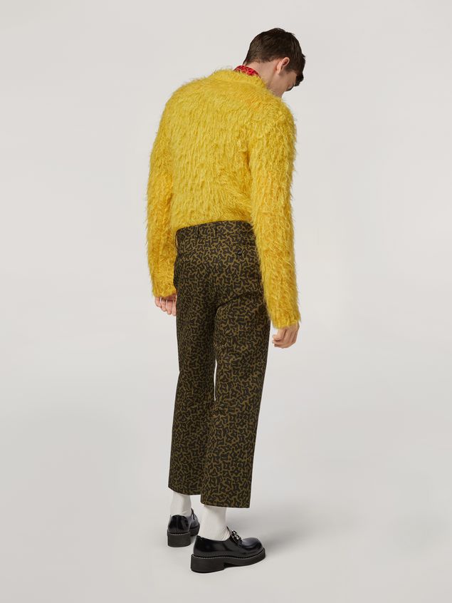 Trouser Marni Trousers in heavy cotton Camo Cells print Man