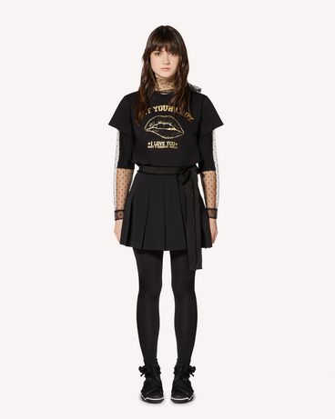 REDValentino Stretch wool reps pleated shorts