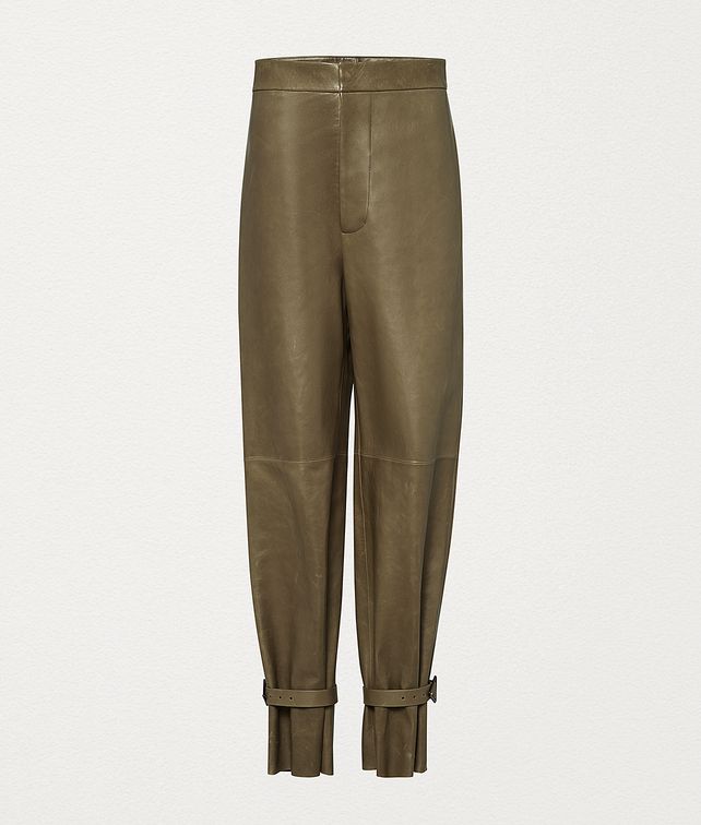 BOTTEGA VENETA TROUSERS IN LAMB SATINÉ Trousers and Shorts Woman fp