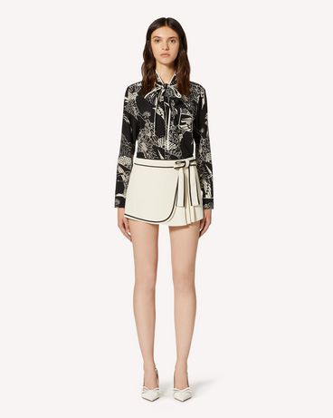 REDValentino Stretch frisottino shorts with contrast details