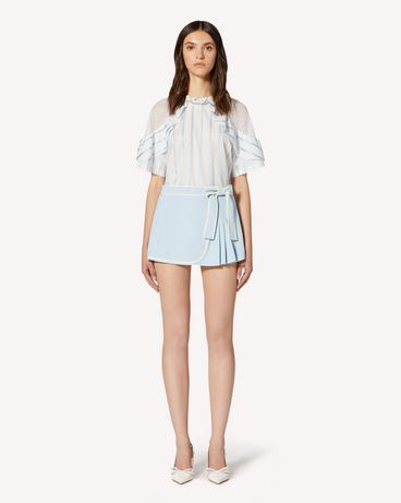 REDValentino Stretch frisottine shorts with contrasts