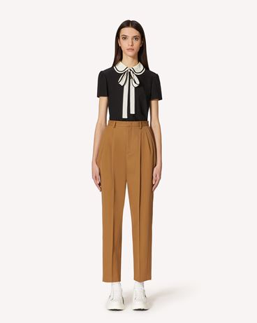 REDValentino Cotton gabardine pants with darts detail