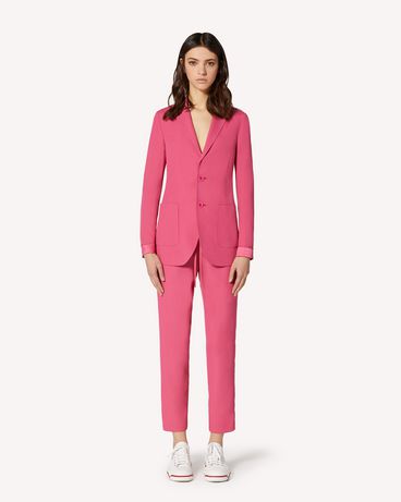 REDValentino Satin-backed crepe pants