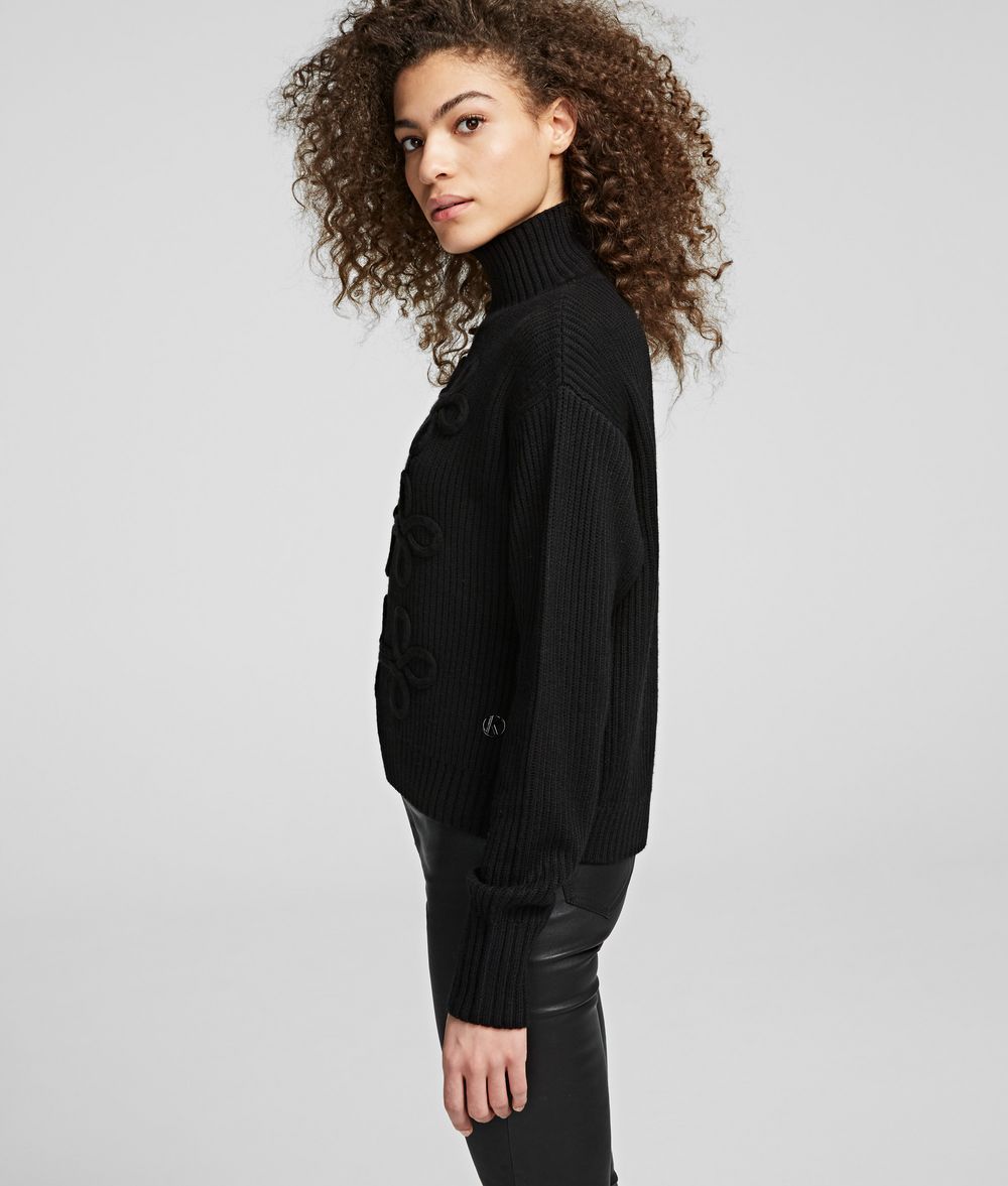 KARL LAGERFELD Soutache Design Sweater Sweater Woman d
