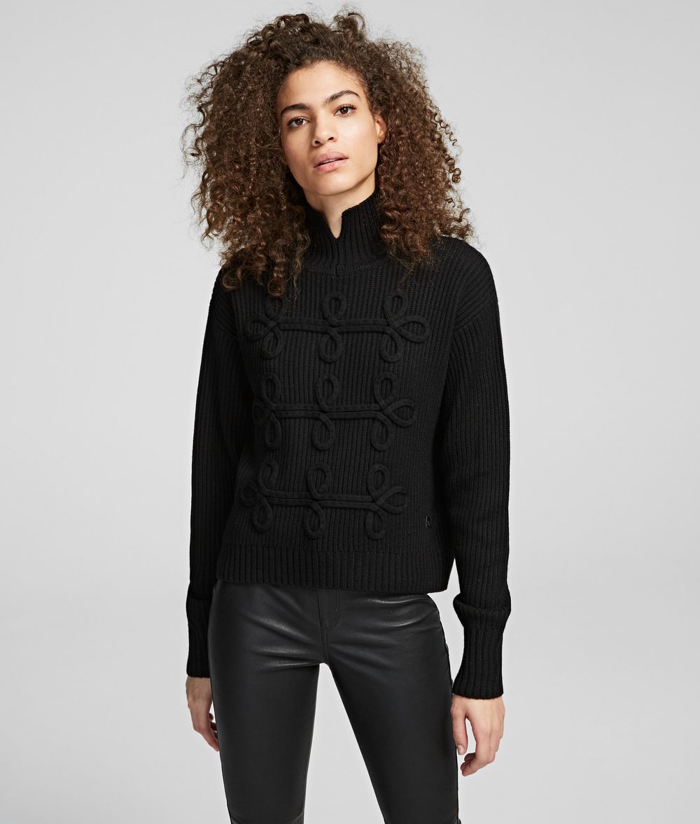 KARL LAGERFELD Soutache Design Sweater Sweater Woman f