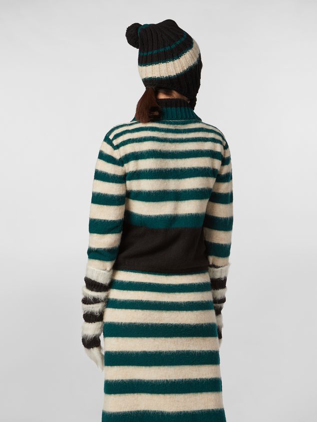 Cardigan Marni WANDERING IN STRIPES cardigan in degradé striped wool and alpaca Woman