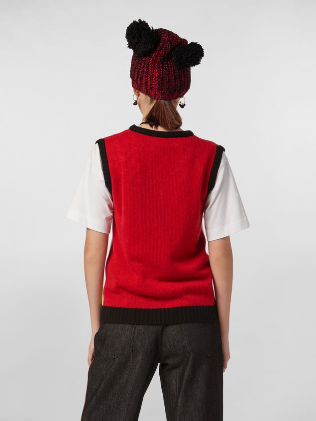Medium Sleeve Jumper Marni CHINESE NEW YEAR 2020 vest in inlayed cashmere Woman