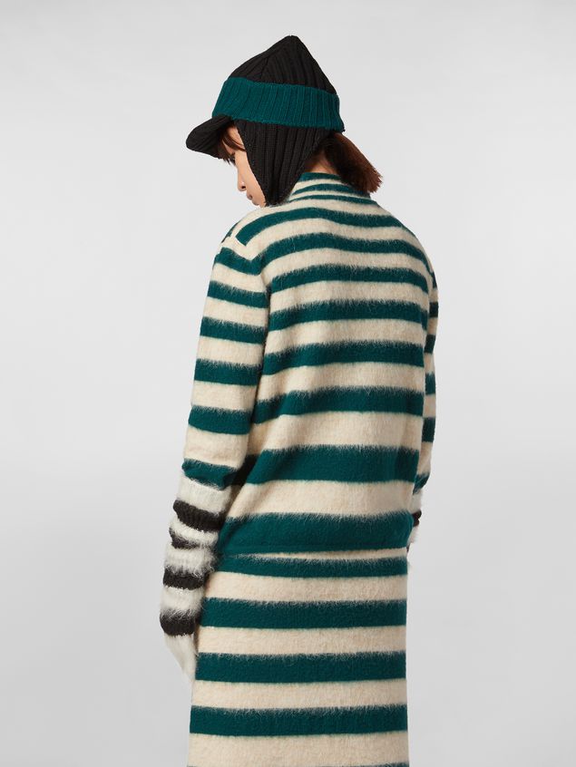 Medium Sleeve Jumper Marni WANDERING IN STRIPES thin-striped wool turtleneck knit and alpaca Woman