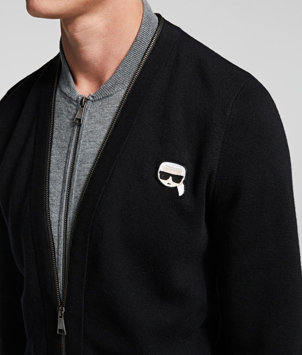 KARL LAGERFELD K/Ikonik Zip-Up Cardigan Cardigan Man d