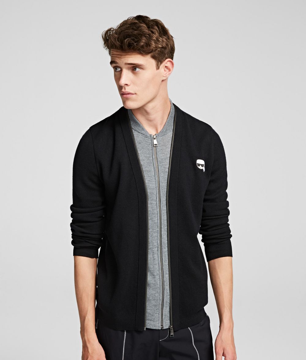KARL LAGERFELD K/Ikonik Zip-Up Cardigan Cardigan Man f