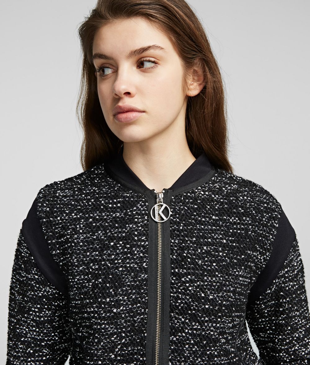 KARL LAGERFELD Lurex Cardigan Sweater Woman d
