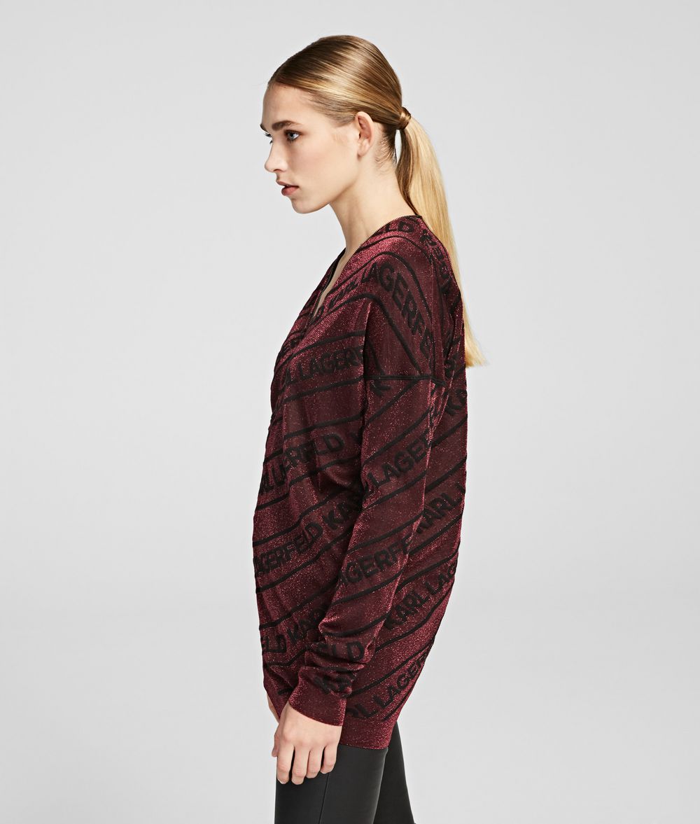 KARL LAGERFELD Logo Lurex Cardigan Cardigan Woman d