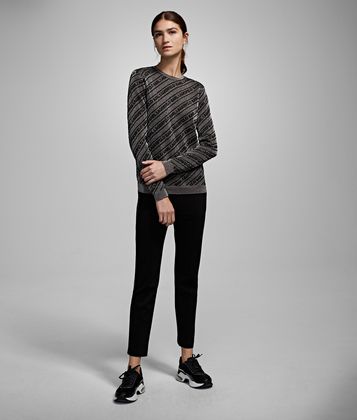 KARL LAGERFELD LOGO LUREX JUMPER