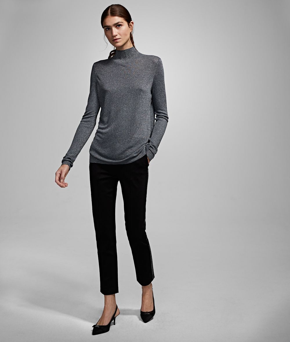 KARL LAGERFELD Cutout Sparkle Sweater Sweater Woman f