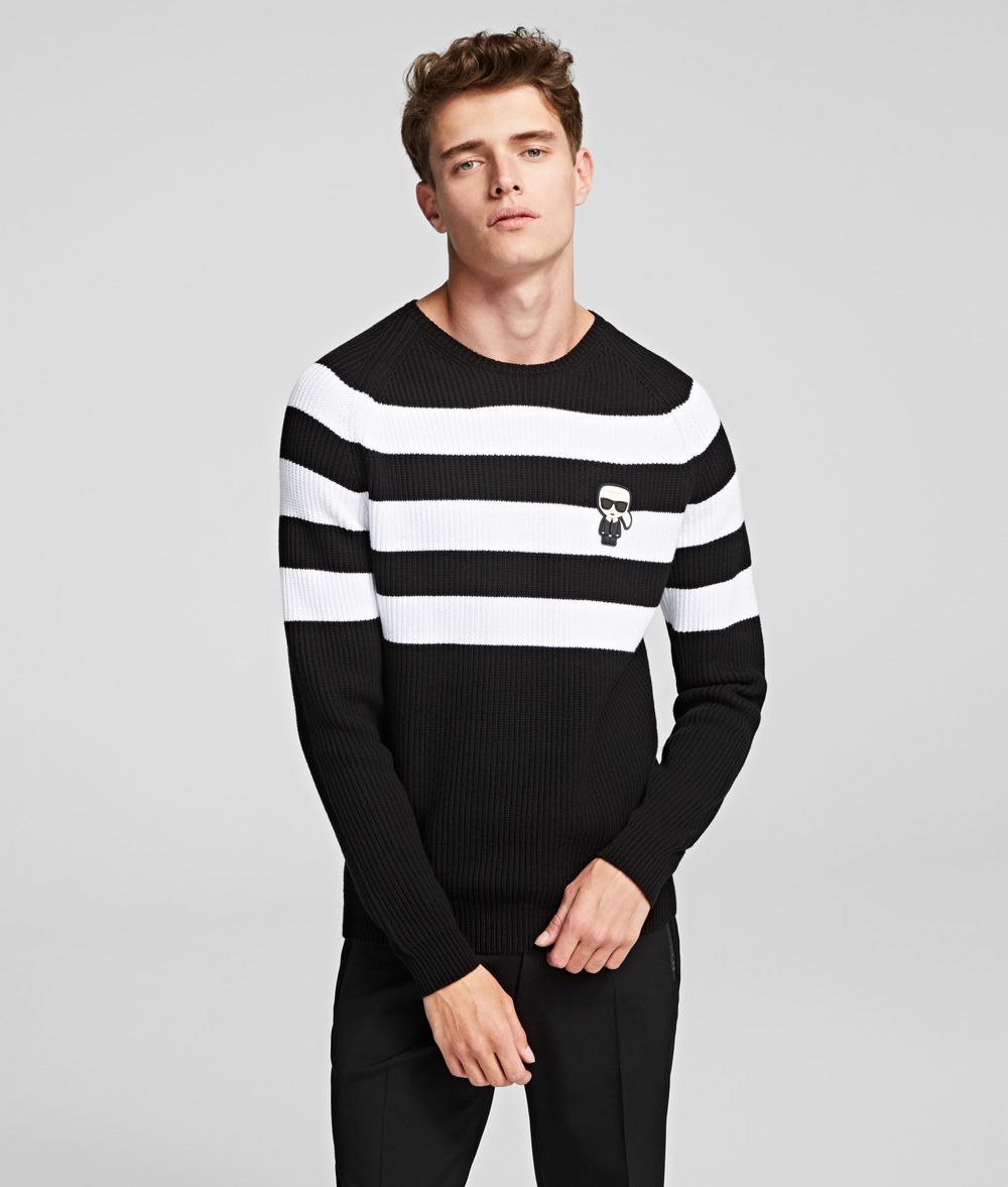 KARL LAGERFELD IKONIK STRIPED JUMPER Sweater Man f