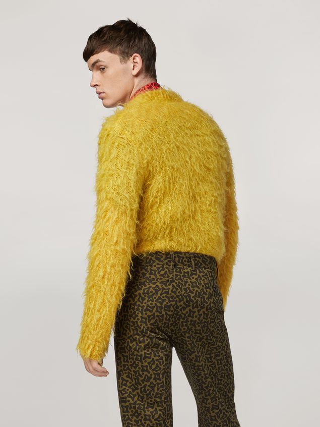 Long Sleeve Jumper Marni Mohair Knit with brushing finish Man