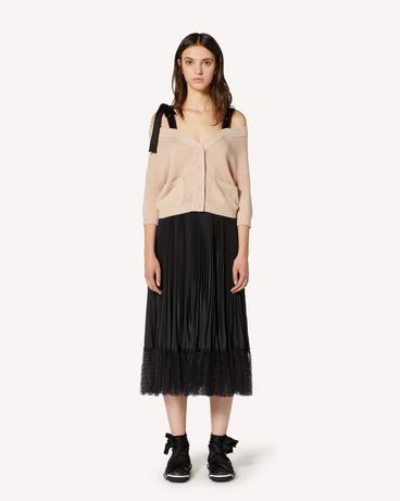 REDValentino Capsule REDBALLET -Cardigan in lana con spalle scoperte