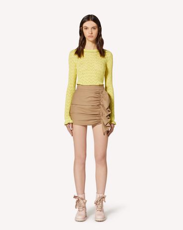 REDValentino Cableknit cotton-lurex sweater